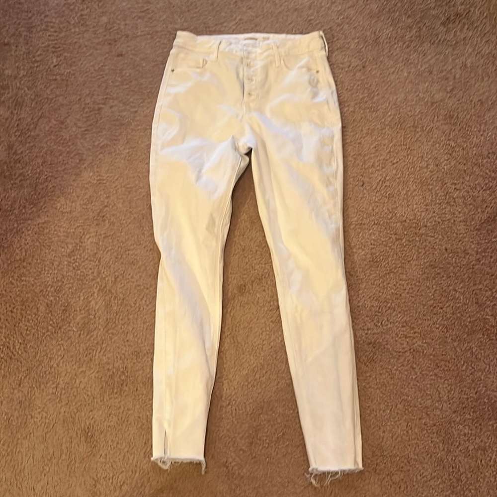 White High Rise Skinny Jeans